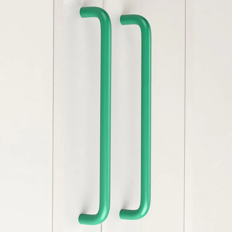 Colorful Double Curved Drawer Door Handles Cute Children Cabinet Pulls